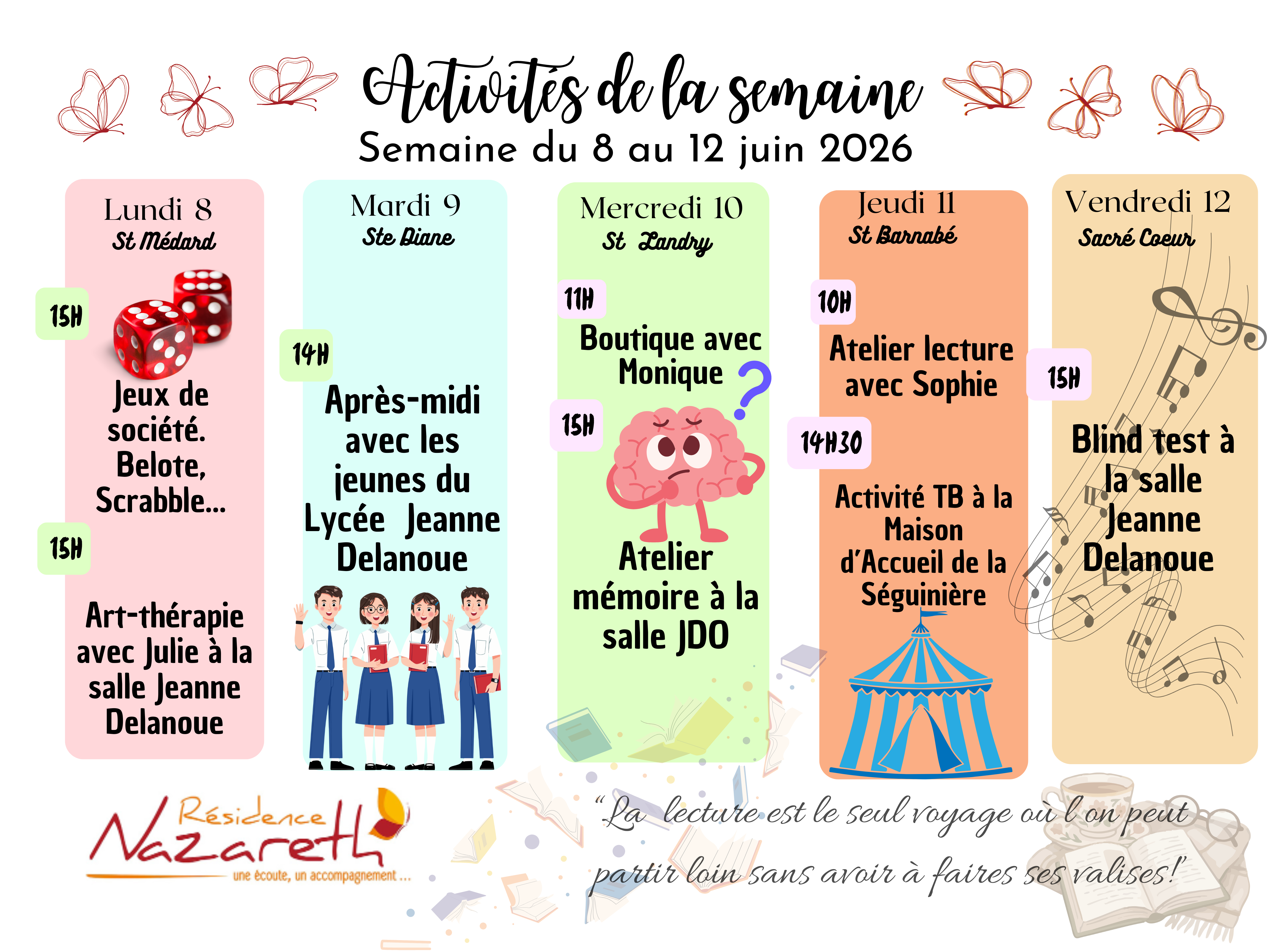 Activités de la semaine
