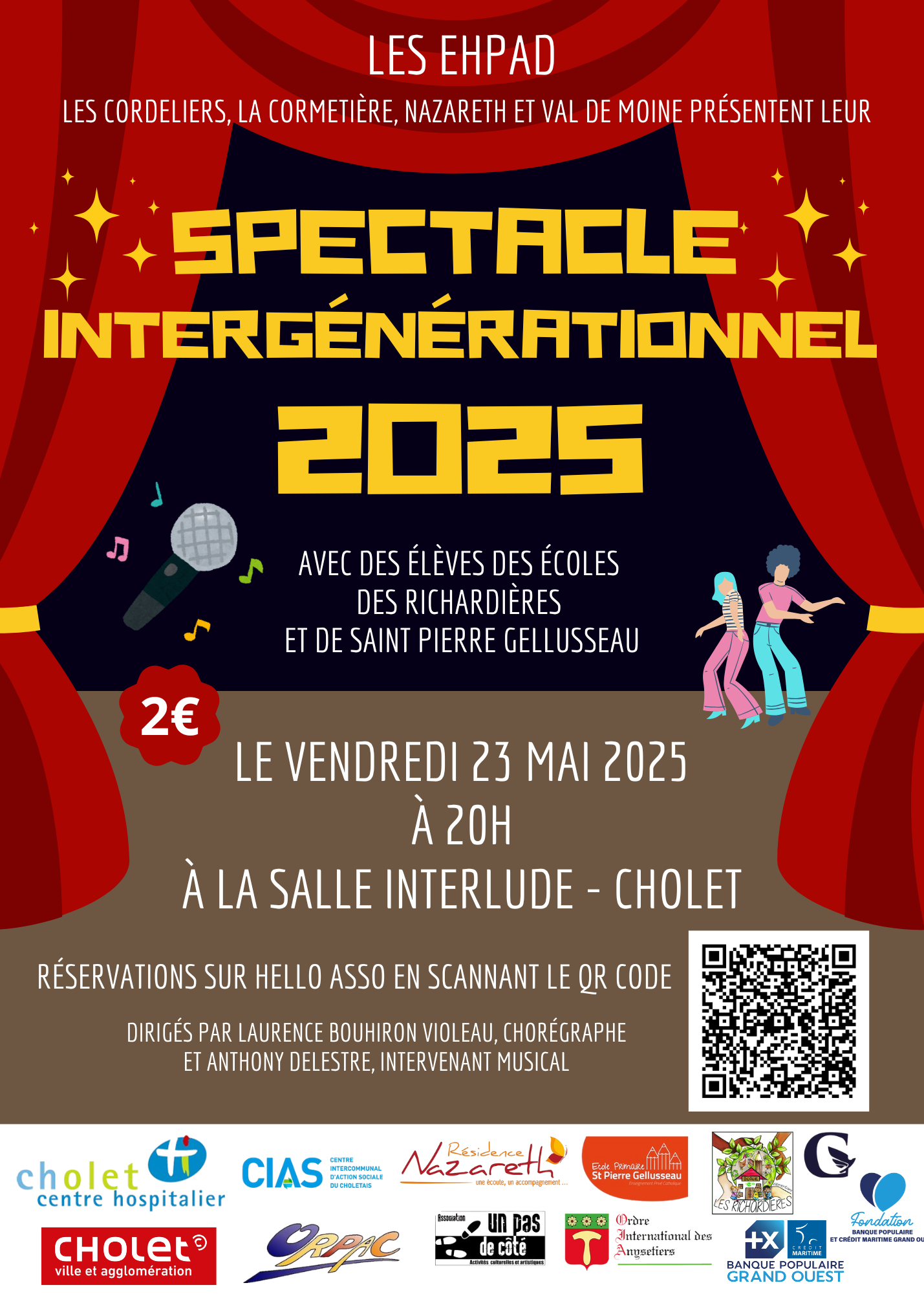 Affiche spectacle intergénérationnel 23 mai 2025